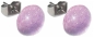 Preview: Ear studs,925 Sterling Silver,with handmade glass stone,diameter ca. 10 mm,light mauve,1 pair,item number 22225800,manufactured in our own atelier.Carmen Harusta,Glasinsel ®,Goettingen,Germany.