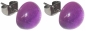 Preview: Ohrstecker,925er Sterling Silber,mit handgemachtem Glasstein,Durchmesser ca. 10 mm,violett,1 Paar,Artikelnummer 22226580,in unserem eigenen Atelier gefertigt.Carmen Harusta,Glasinsel ®,Göttingen,Deutschland.