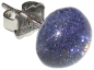Preview: Ohrstecker,925er Sterling Silber,mit handgemachtem Glasstein,Durchmesser ca. 10 mm,dunkelviolett,1 Paar,Artikelnummer 22226600,in unserem eigenen Atelier gefertigt.Carmen Harusta,Glasinsel ®,Göttingen,Deutschland.