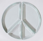 Preview: Bevel Cluster,4-part,for suncatcher,window picture,Peace Sign,diameter ca. 15 cm,item number 8520274.Glasinsel ®,Goettingen,Germany.