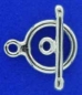 Preview: Closure,ring-bar-lock,diameter ca. 10 mm,length ca. 16 mm,925 Sterling Silver,item number 3513A.