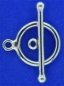 Preview: Closure,ring-bar-lock,diameter ca. 12 mm,length ca. 20 mm,925 Sterling Silver,item number 3513C.