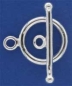 Preview: Closure,ring-bar-lock,diameter ca. 16 mm,length ca. 26 mm,925 Sterling Silver,item number 3513E.