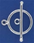 Preview: Closure,ring-bar-lock,diameter ca. 20 mm,length ca. 32 mm,925 Sterling Silver,item number 3513F.