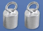 Preview: Ringhülsen,Länge ca. 10 mm,Innendurchmesser ca. 4,2 mm,925er Sterling Silber,2 Stücke,Artikelnummer 3529G-2.