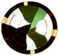 Preview: Glass platter,black,white,dark green,green,clear,yellow,amber,red,diameter ca. 37 cm,height ca. 3,5 cm,item number 110901,manufactured in our own studio in Goettingen,Germany.