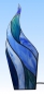 Preview: Table lamp,base lamp " Blue ",stained glass,sky blue,blue,turquoise green,height ca. 40 cm,item number 2093,front view,off.