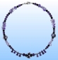 Preview: Glass beads necklace " Pink and Lilac ",length ca. 45 cm