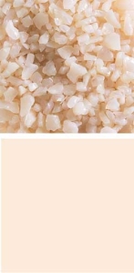 Bullseye coarse frit,COE 90,opalescent,light peach cream,code 0034,ca. 100 g