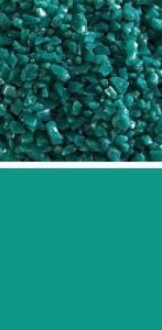 Bullseye coarse frit,COE 90,opalescent,teal green,code 0144,ca. 100 g