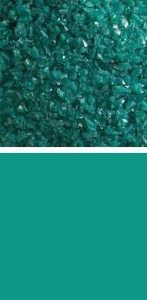 Bullseye medium frit,COE 90,opalescent,teal green,code 0144,ca. 100 g