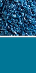 Bullseye coarse frit,COE 90,opalescent,steel blue,code 0146,ca. 100 g