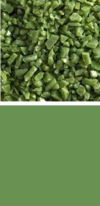 Bullseye coarse frit,COE 90,opalescent,olive green,code 0212,ca. 100 g