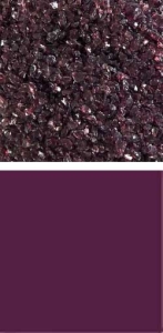 Bullseye medium frit,COE 90,transparent,deep plum,code 1105,ca. 100 g