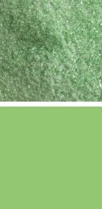 Bullseye fine frit,COE 90,transparent,light green,code 1107,ca. 100 g