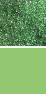 Bullseye medium frit,COE 90,transparent,light green,code 1107,ca. 100 g