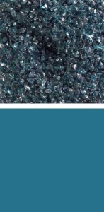 Bullseye medium frit,COE 90,transparent,aquamarine blue,code 1108,ca. 100 g