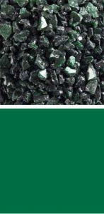 Bullseye coarse frit,COE 90,transparent,aventurine green,code 1112,ca. 100 g