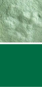 Bullseye powder,COE 90,transparent,aventurine green,code 1112,ca. 100 g