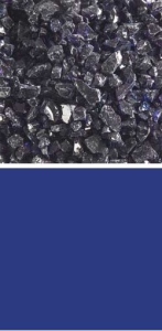 Bullseye coarse frit,COE 90,transparent,midnight blue,code 1118,ca. 100 g