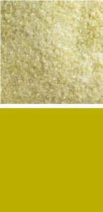 Bullseye fine frit,COE 90,transparent,chartreuse,code 1126,ca. 100 g
