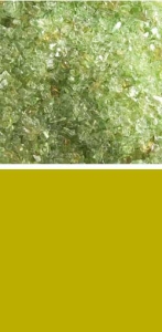 Bullseye medium frit,COE 90,transparent,chartreuse,code 1126,ca. 100 g
