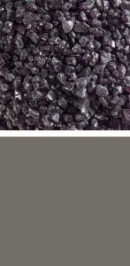 Bullseye coarse frit,COE 90,transparent,charcoal gray,code 1129,ca. 100 g