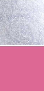 Bullseye fine frit,COE 90,transparent,light pink striker,code 1215,ca. 100 g