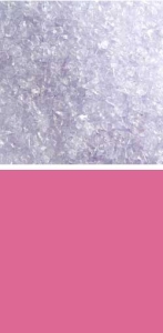 Bullseye medium frit,COE 90,transparent,light pink striker,code 1215,ca. 100 g
