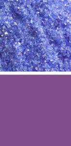 Bullseye medium frit,COE 90,transparent,violet striker,code 1234,ca. 100 g