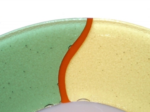 Dessert plate,Ø ca. 28,5 cm,champagne,green,yellow