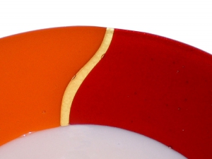 Menu Plates,Glass Cover,four-part,champagne,red,orange