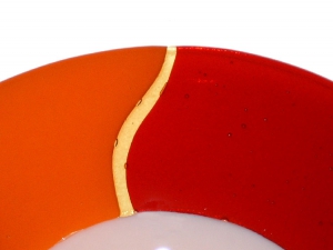 Dessert plate,Ø ca. 28,5 cm,champagne,red,orange