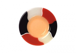 Salad plate,Ø ca. 25 cm,champagne,brown,black,white