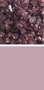 Bullseye coarse frit,COE 90,transparent,light plum,code 1405,ca. 100 g