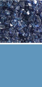 Bullseye coarse frit,COE 90,transparent,light aquamarine blue,code 1408,ca. 100 g