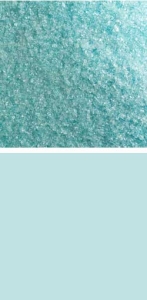 Bullseye fine frit,COE 90,transparent,light aquamarine blue,code 1408,ca. 100 g
