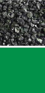 Bullseye coarse frit,COE 90,transparent,light aventurine green,code 1412,ca. 100 g