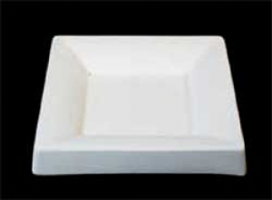 Slumping mold for glass bowls,square,ca. 15 / 9 cm,height ca. 2 cm