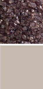 Bullseye coarse frit,COE 90,transparent,khaki,code 1439,ca. 100 g