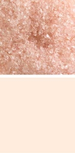 Bullseye medium frit,COE 90,transparent,coral orange tint,code 1834,ca. 100 g