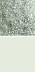 Bullseye medium frit,COE 90,transparent,spruce green tint,code 1841,ca. 100 g