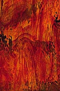 Oceanside Glass,COE 96,Sp 451-20 W F,waterglass,ruby red,dark amber,ca. 15 x 15 cm,item number 9700496-15.
