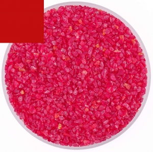 Optul Glass,float frit,granulate 4,medium coarse,COE 82,opaque,red,code 2015,ca. 1 kg,item number 3591714.