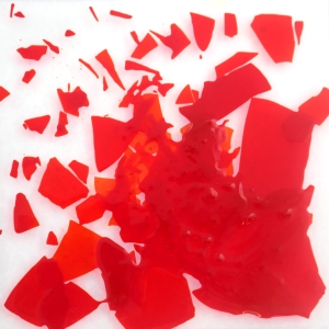 Optul Glas,Konfetti für Floatglas,AK 82,dicht,rot,Code 2015,ca. 100 g,Artikelnummer 3591750.