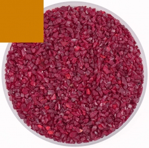 Optul Glass,float frit,granulate 4,medium coarse,COE 82 (+- 3),,opaque,orange,code 2025,ca. 100 g,item number 3590724.