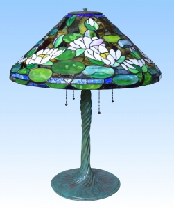 Tischleuchte,Replikatleuchte " Waterlily ",T 1490,Ø ca. 51 cm