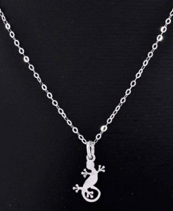 Anchor chain,with spring ring,925 Sterling Silver,rhodium-plated,flat,link size ca. 1,6 mm,length ca. 60 cm,item number 2222FR,(applikation example).