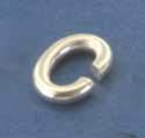 Biegering,oval,925er Sterling Silber,ca. 6 x 4,4 x 1 mm,1 Stück,Art.Nr. 3577D.