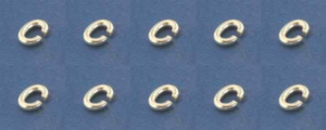 Biegeringe,oval,925er Sterling Silber,ca. 3 x 2,1 x 0,7 mm,10 Stücke